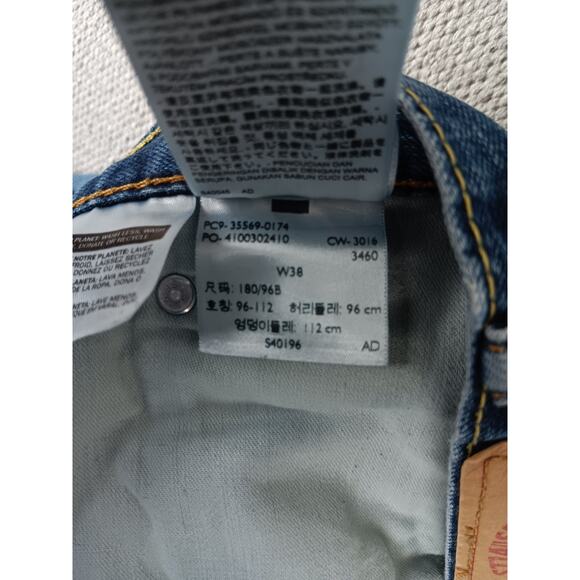 Levis 569 Denim Shorts Mens 38 Blue Wash Fade Loose Street Skate - Picture 6 of 14